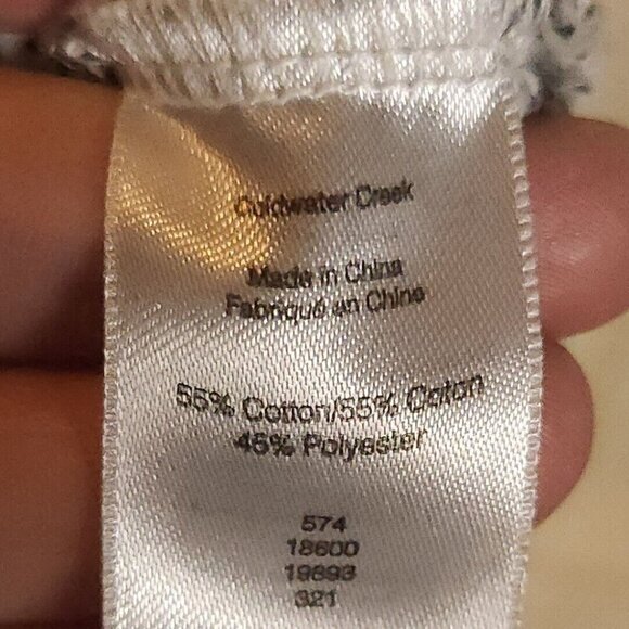 Coldwater Creek Blue White Textured Relaxed Fit Summer Sweater Large - Picture 7 of 7